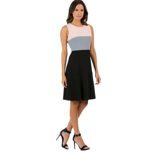 Calvin Klein Dresses & Skirts - 🎭CALVIN KLEIN🎭COLOR BLOCK FLARE DRESS🎭